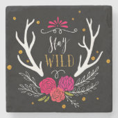 Blijf Wild Stenen Onderzetter (Voorkant)