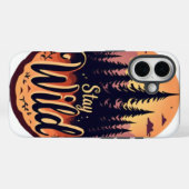 Blijf wild: Sunset Forest Illustratie Case-Mate iPhone Case (Achterkant (horizontaal))