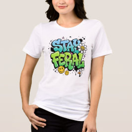 Blijf Wild T-shirt, Grappig Graffiti Streetwear Ca Tri-Blend Shirt
