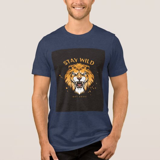 Blijf Wild T-shirt Leeuwengezicht (Voorkant)