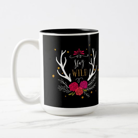 Blijf Wild Tweekleurige Koffiemok (Links)