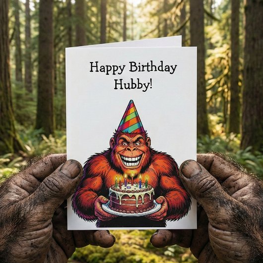 Blijf Wild & Vier Groot | Bigfoot Verjaardag Kaart