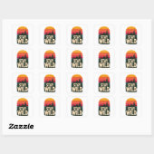Blijf Wild Vintage Sunset Vierkante Sticker (Vel)
