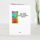 Blijf Wild & Vrij Regenlaarzen en Opgewekte Groet Kaart (Achterkant)