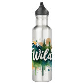 Blijf wild water fles | Natuur Splash Art (Rechts)
