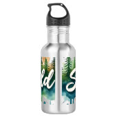 Blijf wild water fles | Natuur Splash Art (Achterkant)
