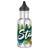 Blijf wild water fles | Natuur Splash Art (Links)
