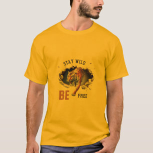 "Blijf Wild, Wees Vrij – Majestueuze Tijger Inspir T-shirt
