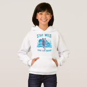 Blijf Wild Witte Wolf Sneeuw Catwalk (Voorkant volledig)