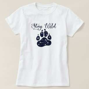 Blijf Wild Wolf Paw T-Shirt