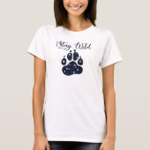 Blijf Wild Wolf Paw T-Shirt (Voorkant)