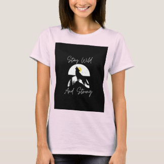 Blijf Wild Wolf T-Shirt – Mooie Wolf Ontwerp