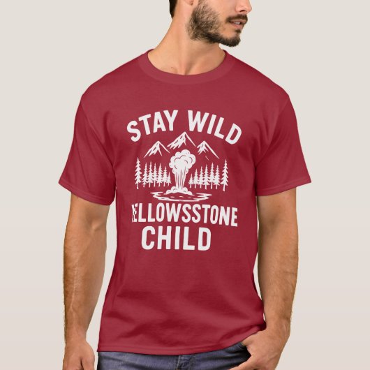 Blijf Wild Yellowstone Kind T-Shirt (Voorkant)