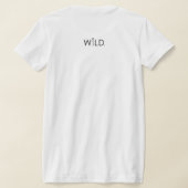 Blijf Wild Zwart-wit Wildflowers Minimalist T-shirt (Laag Achter)