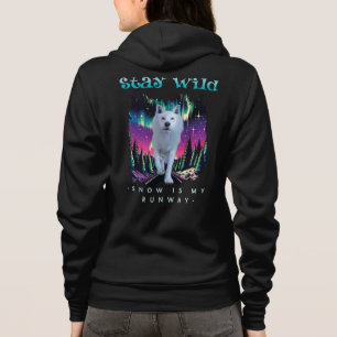 Blijf wilde Arctische Wolf Hoodie