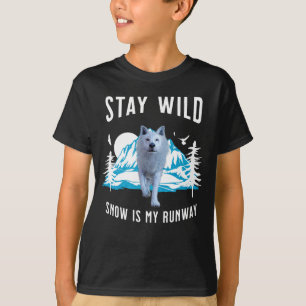 Blijf wilde Arctische Wolf T-shirt