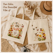 Blijf Wilde Bloem Kind Boho Bloem Canvas Tote Bag