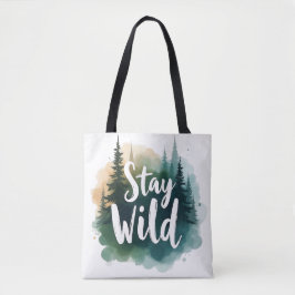 Blijf wilde Canvas tas | Natuur Art Shopper