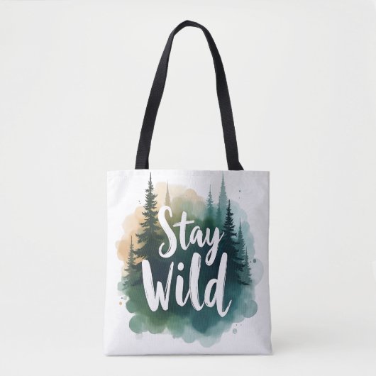 Blijf wilde Canvas tas | Natuur Art Shopper (Voorkant)