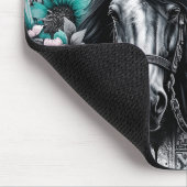 Blijf wilde cowgirl western muismat (Hoek)