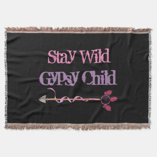 Blijf Wilde Gypsy-kinderpijl Deken (Voorkant)