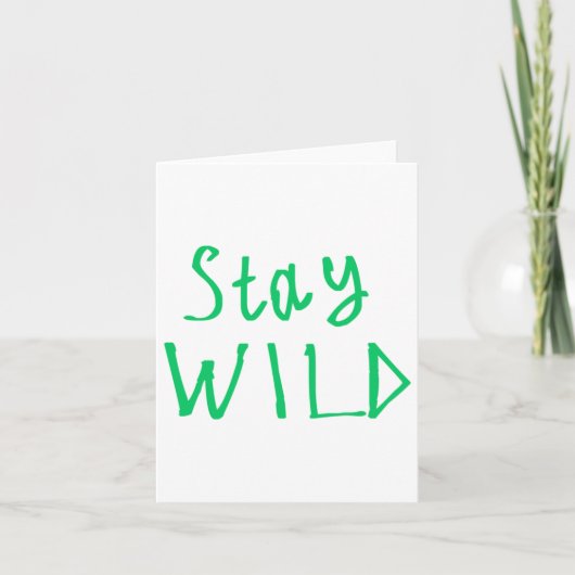 Blijf wilde Sticker 1 Kaart (Voorkant)