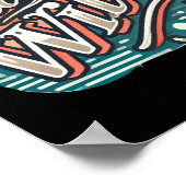 Blijf wilde Sticker trendy handgeschreven typograf Poster (Hoek)
