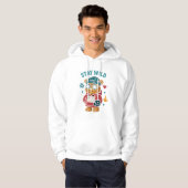 Blijf wilde teddybeer hoodie (Voorkant volledig)