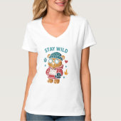 Blijf wilde teddybeer t-shirt (Voorkant)