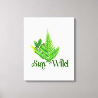 Blijf Wilde Varensblad Natuur Canvas Muurkunst Afdruk