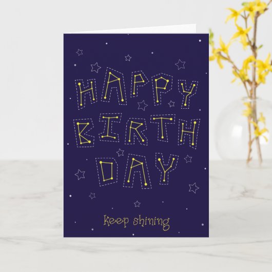 Blijf winkelen kaart (Gele Bloem)