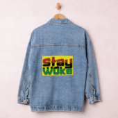 Blijf Woke AF Pro Black Power Black Historisch zwa Denim Jacket (Hangar)