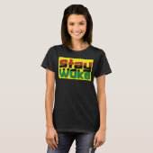 Blijf Woke AF Pro Black Power Black Historisch zwa T-shirt (Voorkant volledig)