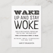 Blijf Woke, het Punt van de Vergadering van de Cam Visitekaartje (Voorkant)