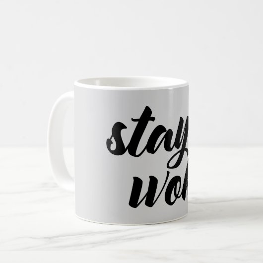 Blijf Woke Koffiemok (Voorkant links)