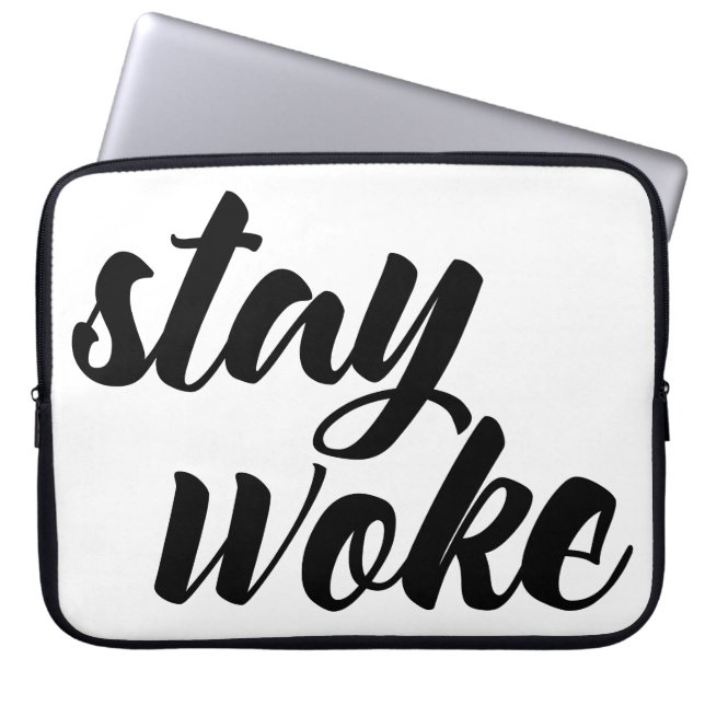 Blijf Woke Laptop Sleeve (Voorkant)