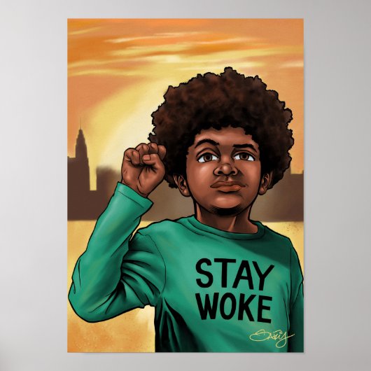 Blijf Woke Poster (Voorkant)