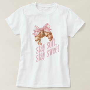 Blijf zacht, blijf lief Croissant Strik T-shirt