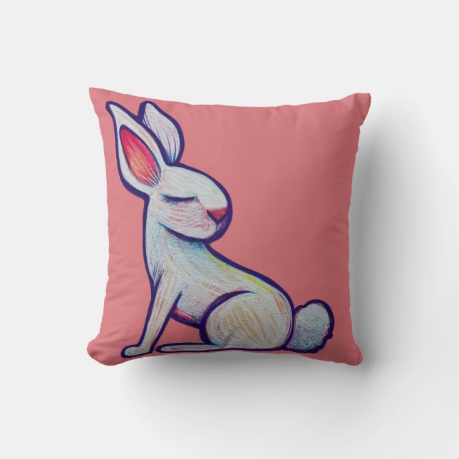 Blijf zacht lentekonijn kussen (Voorkant)