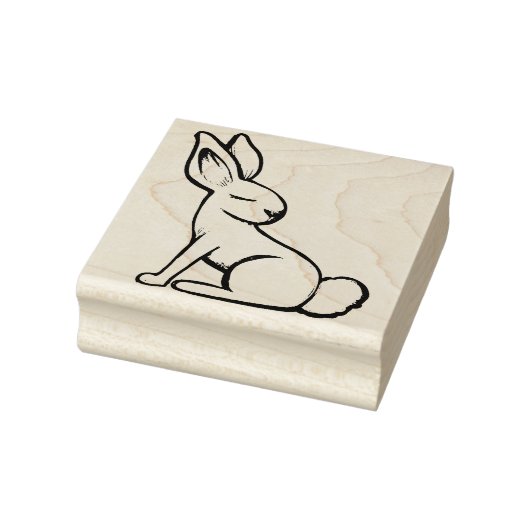 Blijf zacht lentekonijn rubberstempel (Stempel)