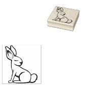 Blijf zacht lentekonijn rubberstempel (Gestempeld)