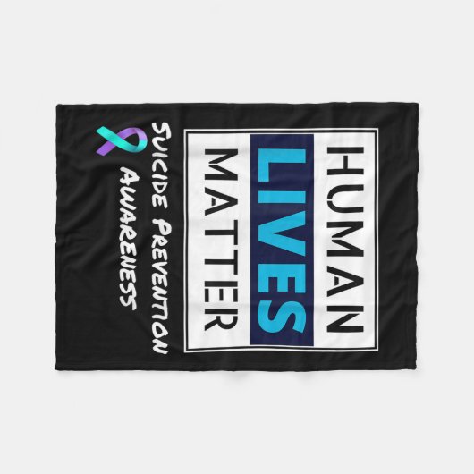 Blijf zelfmoordpreventie bewust van mensenlevens fleece deken (Voorkant (Horizontaal))