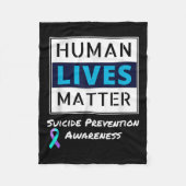 Blijf zelfmoordpreventie bewust van mensenlevens fleece deken (Voorkant)