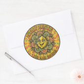 Blijf Zesty Psychedelische Citrus Sticker (Envelop)