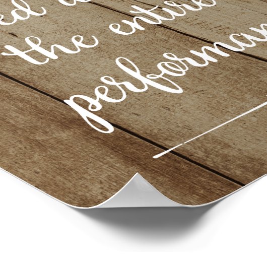 Blijf zitten met de Rustic Bathroom Poster (Hoek)