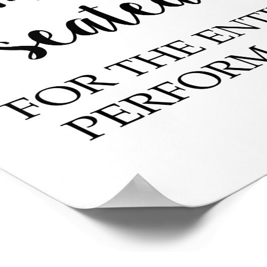 Blijf zitten poster (Hoek)