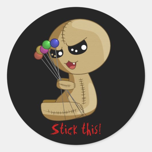 Blijf zitten. ronde sticker (Voorkant)