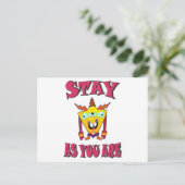 Blijf zoals je bent briefkaart (Staand voorkant)