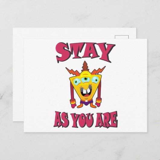 Blijf zoals je bent briefkaart (Voorkant / Achterkant)