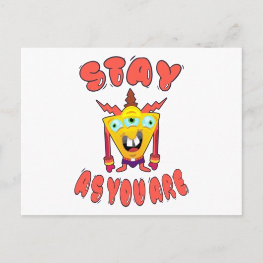 Blijf zoals je bent briefkaart (Voorkant)